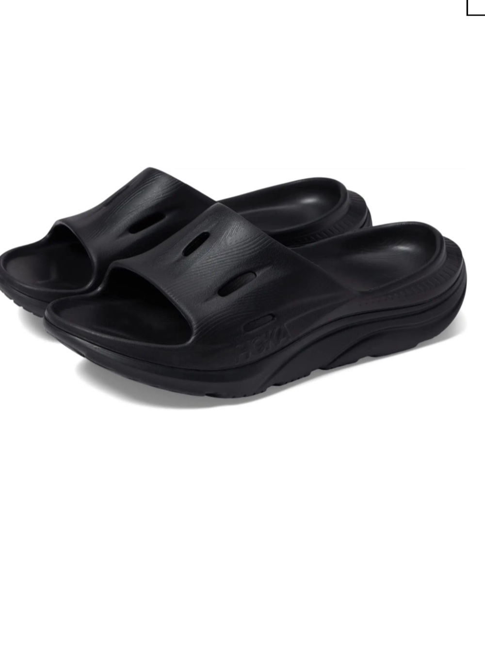 Hoka Black Slide Recovery Sandals